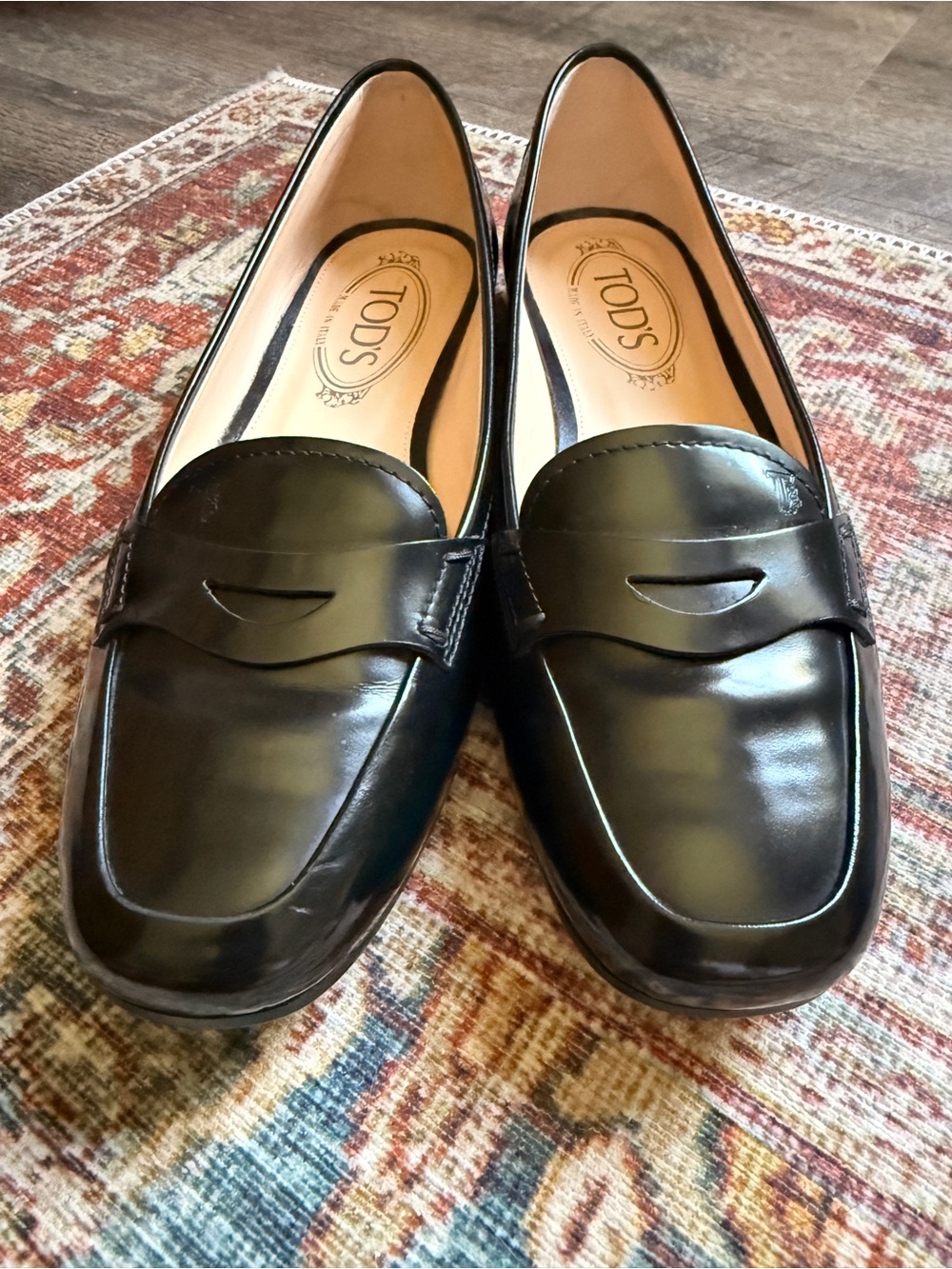 Tod's Classic Black Leather Penny Loafers - Size 37 (US 7)